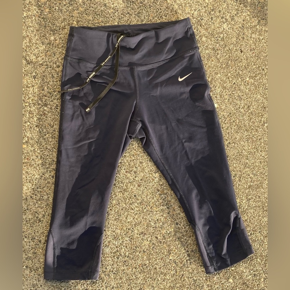 NIKE Dri-Fit Legging Workout Wear Pants Navy Blue